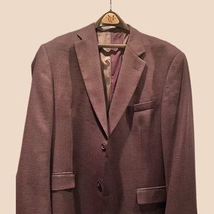 Haggar 44L 100% Wool Sport Coat
